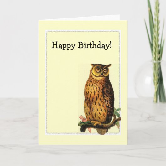 Owl Lijst, Happy Birthday! Kaart (Voorkant)