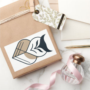 OWL logo geometrisch ontwerp Rechthoekige Sticker