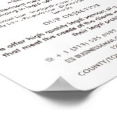 Owl Logo, Legal Services Advertising Poster (Hoek)