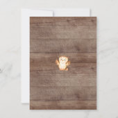 Owl Look Qui est ici Faire-part de naissance photo (Dos)