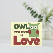 Owl Love Briefkaart (Staand voorkant)