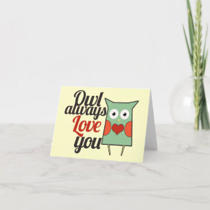 Owl Love Feestdagen Kaart
