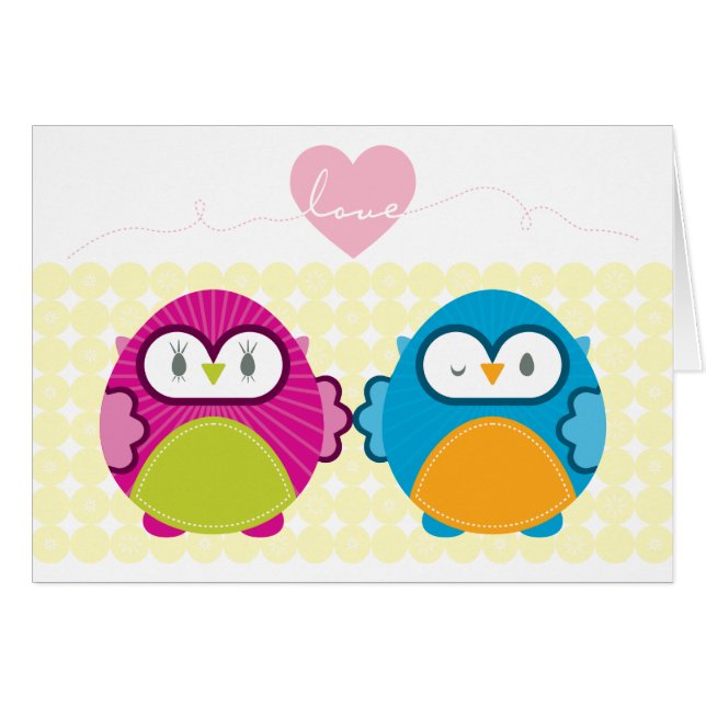 OWL LOVE :: fille vive + garçon (Devant horizontal)