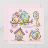 Owl Love je Forever Kaart (Voorkant / Achterkant)