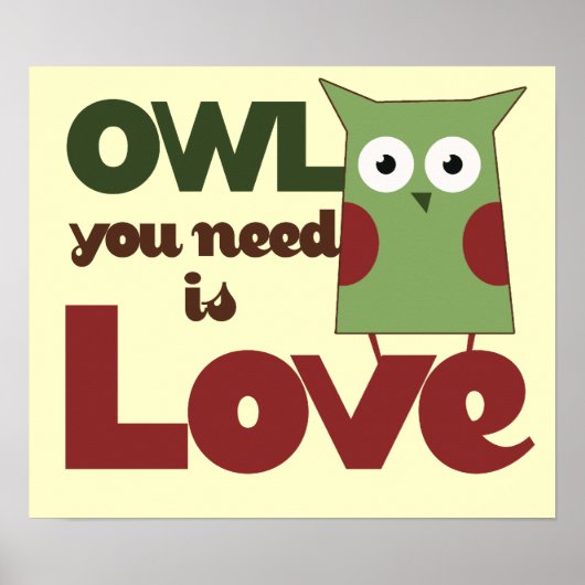 Owl Love Poster (Voorkant)