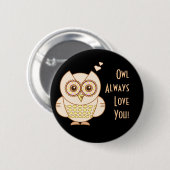 Owl Love Ronde Button 5,7 Cm (Voorkant /achterkant)
