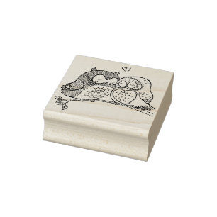 Owl Love Rubberstempel