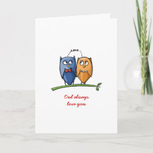 Owl Love You Valentijnsdag Card Feestdagen Kaart