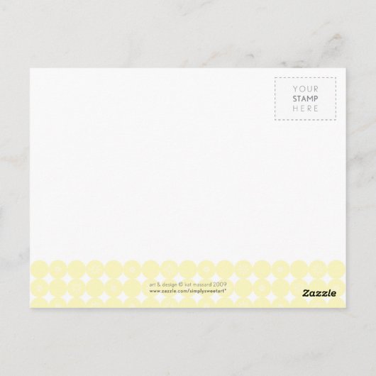 OWL LOVE:: zacht meisje + jongen Briefkaart (Achterkant)