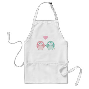 OWL LOVE:: zacht meisje + jongen Standaard Schort
