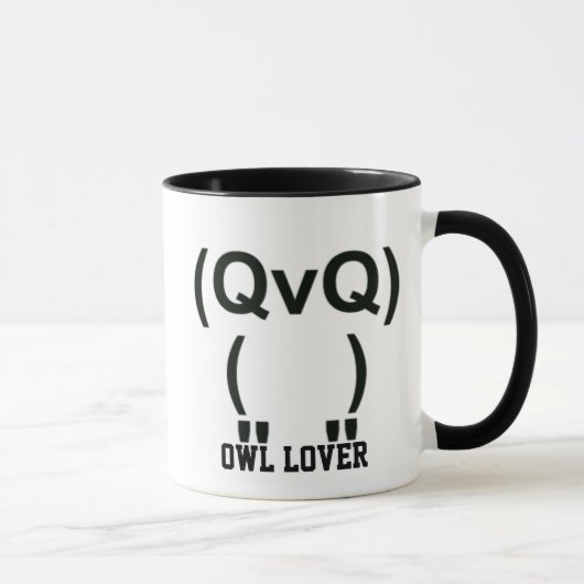 Owl Lover Computer Symbool Mok (Rechts)