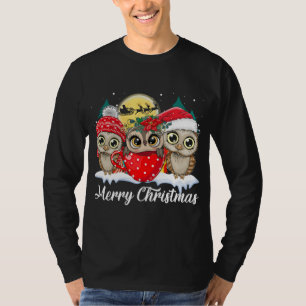 Owl Lover Merry Kerstmis Funny Owls Ugly Christma T-shirt