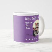 Owl Lovers Super Cute Funny Personalized Extra Grote Mok (Voorkant rechts)