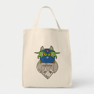Owl Lucha Star Grocery Tas