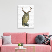 Owl met Antlers Canvas Afdruk (Insitu (Woonkamer))