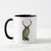 Owl met Antlers vlakte 2 Mok (Links)