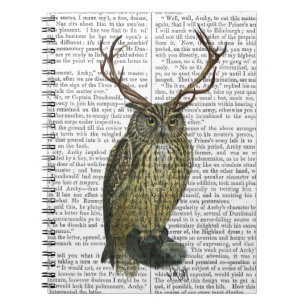 Owl met Antlers vlakte 2 Notitieboek