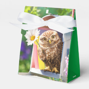 Owl met bloem in brievenbus bedankdoosjes