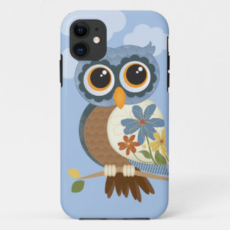 Owl met  bloemen iPhone 11 hoesje