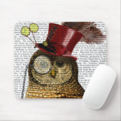 Owl met bovenste hak 3 muismat (Met muis)