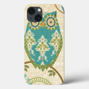 Owl met Circulaire Patronen iPhone 13 Hoesje