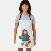 Owl met koffie-mok schort (Insitu)