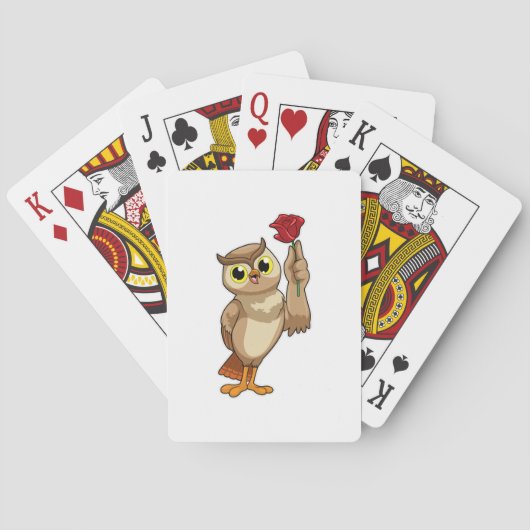 Owl met Roos Pokerkaarten (Achterkant)