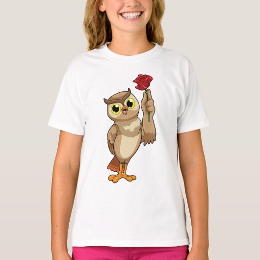 Owl met Roos T-shirt (Voorkant)