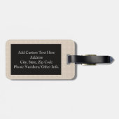 Owl met snor en Pet Bagagelabel (Achterkant horizontaal)