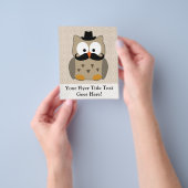 Owl met snor en Pet Flyer (Hand)