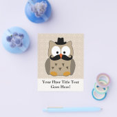 Owl met snor en Pet Flyer (Enkel)