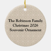 Owl met snor en Pet Keramisch Ornament (Achterkant)