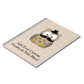 Owl met snor en Pet Notitieboek (Linkerzijde)