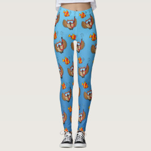 Owl met Snorkel Masker en Tropische Vis Leggings