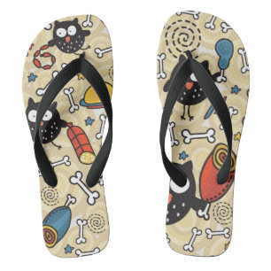 Owl met vleespatroon teenslippers