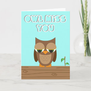Owl Miss You Card Kaart