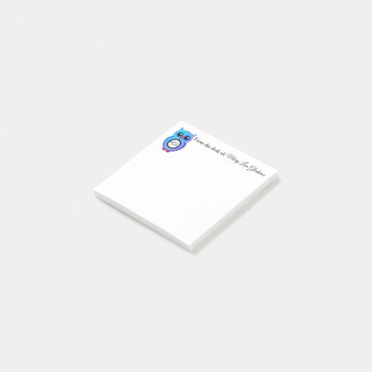 Owl Monogram Post-It Notes (Schuin)