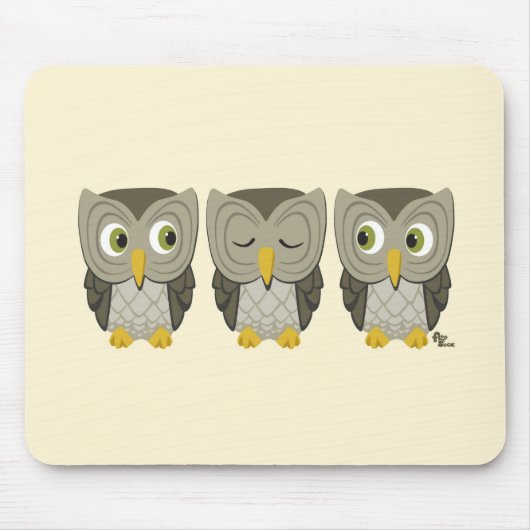 Owl Mousepad Muismat (Voorkant)
