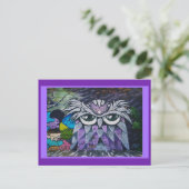 Owl Mural Briefkaart (Staand voorkant)