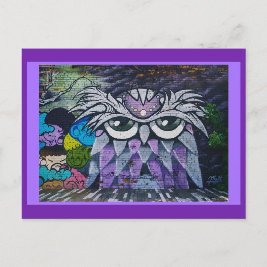 Owl Mural Briefkaart (Voorkant)