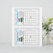 Owl Mustache Baby shower Bingo Game, 2 a pagina (Staand voorkant)