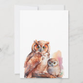 Owl My ... Belle invitation au Baby shower (Dos)