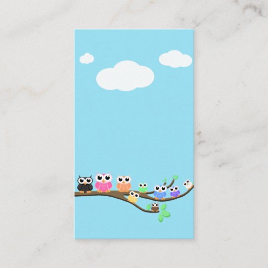 "Owl nu samen" Blank Visitekaartje (Voorkant)