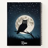 Owl on a Magical Night Notitieboek (Achterkant)