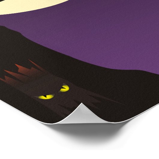 Owl op boomtak Halloween Birthday Party Banner Poster (Hoek)