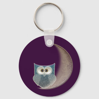Owl op de maan sleutelhanger
