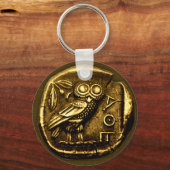 Owl op de oude griekse munt sleutelhanger (Voorkant)