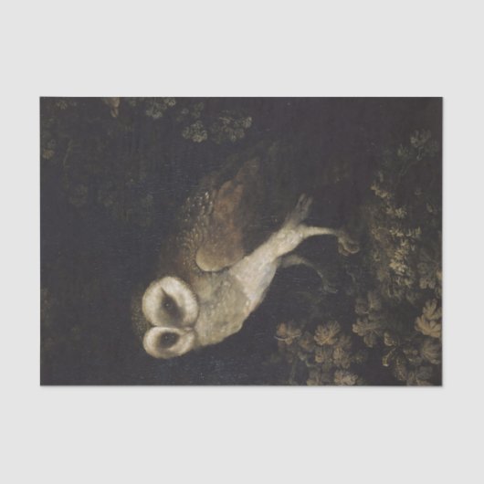 Owl op donkere achtergrond tissuepapier (Voorkant)