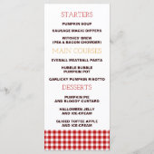 Owl op het menu Pumpkin Gingham Pattern (Achterkant)