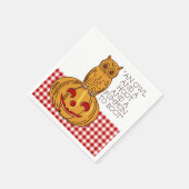 Owl op Pumpkin Gingham Pattern Napkin Servet (Hoek)